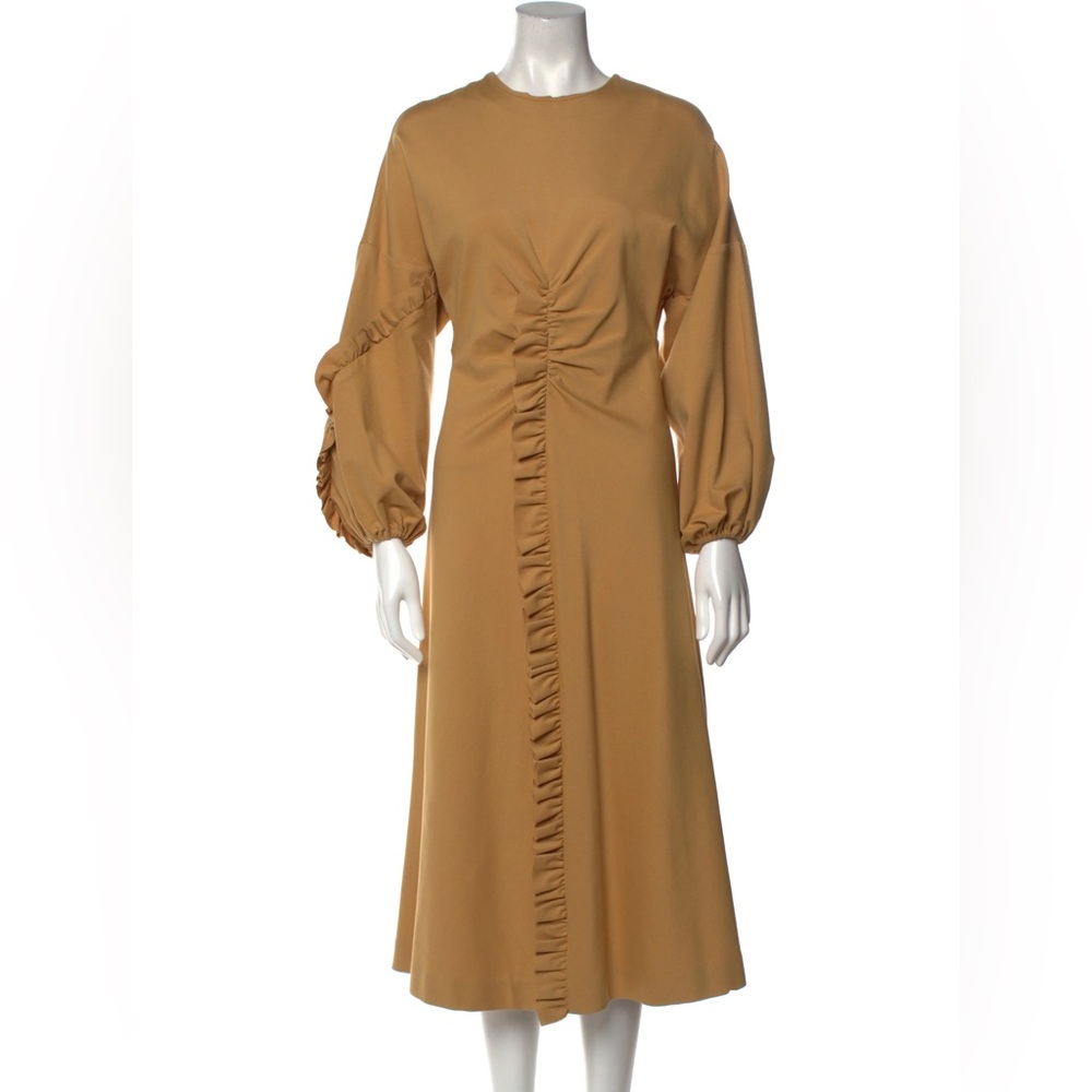 Tibi Ruffle Open Back Dress